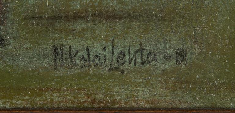 Nikolai Lehto, oil on board, signed and dated -81.