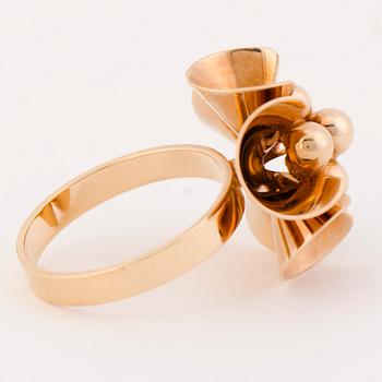 AN ELIS KAUPPI RING,  14K guld. Kupittaan Kulta, Turku 1973.