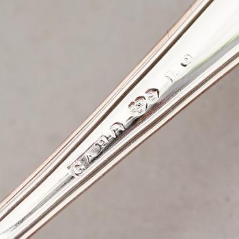 KAFFESKEDAR, 22 st (16+6), silver, GAB, Stockholm 1950/60-tal. Vikt ca 279 gram.