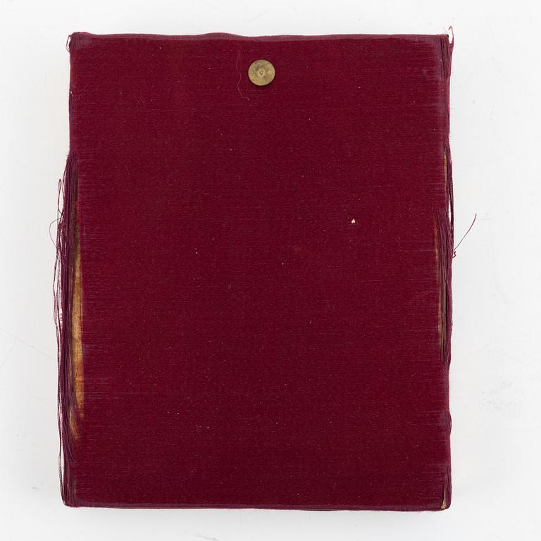 Ikon, med oklad i förgyllt silver och emalj, Ryssland 1896-1908.