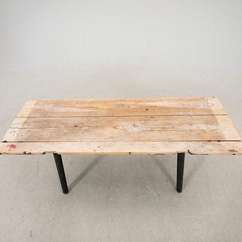 A wooden late 19th century bench/sideboard.