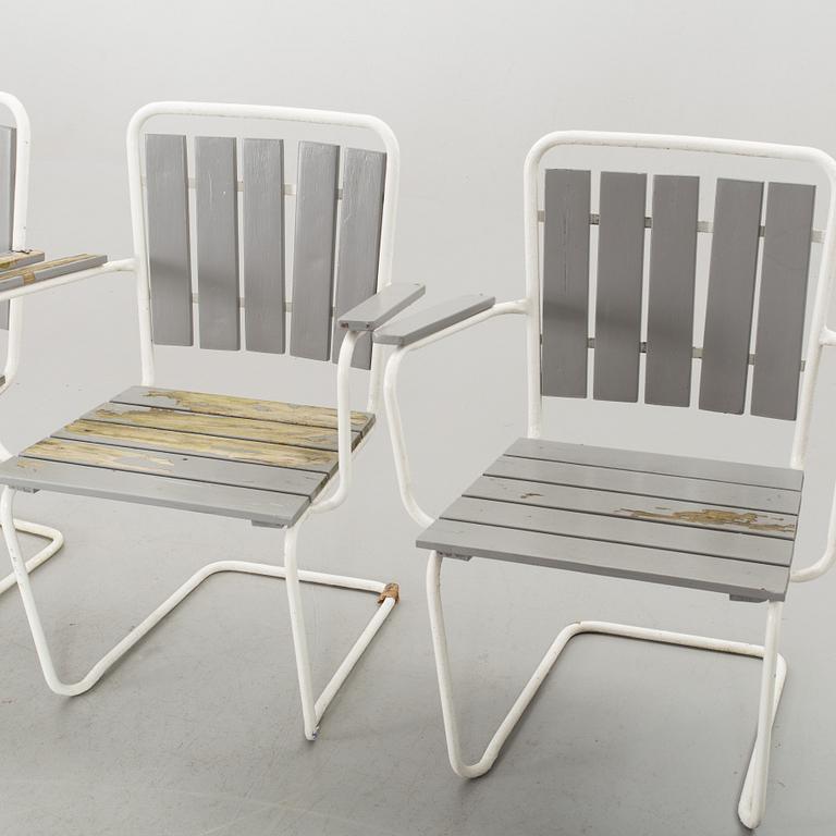 TRÄDGÅRDSMÖBLEMANG, 5 delar, 1900-talets andra hälft.