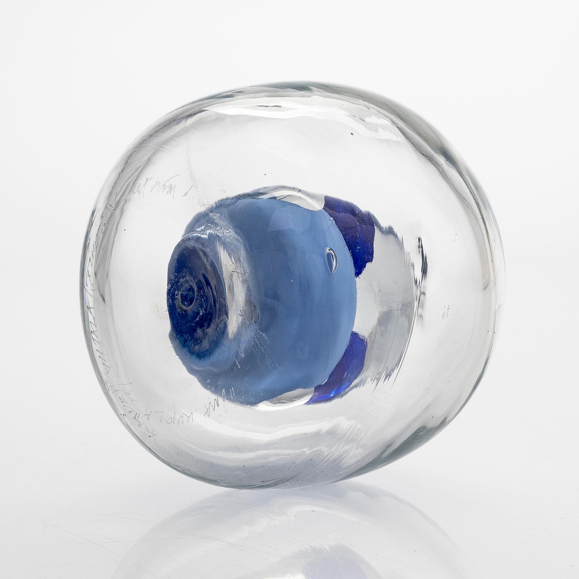 Tiina Nordström, an art glass signed Tiina Nordström, Iittala 1991.