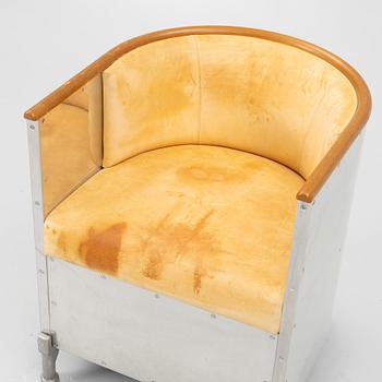 Mats Theselius, an 'Aluminiumfåtölj' armchair, Källemo, Värnamo, Sweden, after 1990.