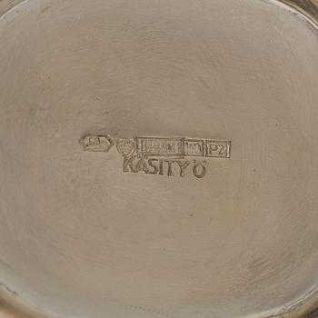 Coffee service, three parts, silver, Kultakeskus Oy, Hämeenlinna 1968-1980.