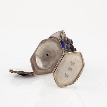 A Danish Silver Box, 'Hovedvandsegg', mark of FS Albertus, Copenhagen, early 20th Century.