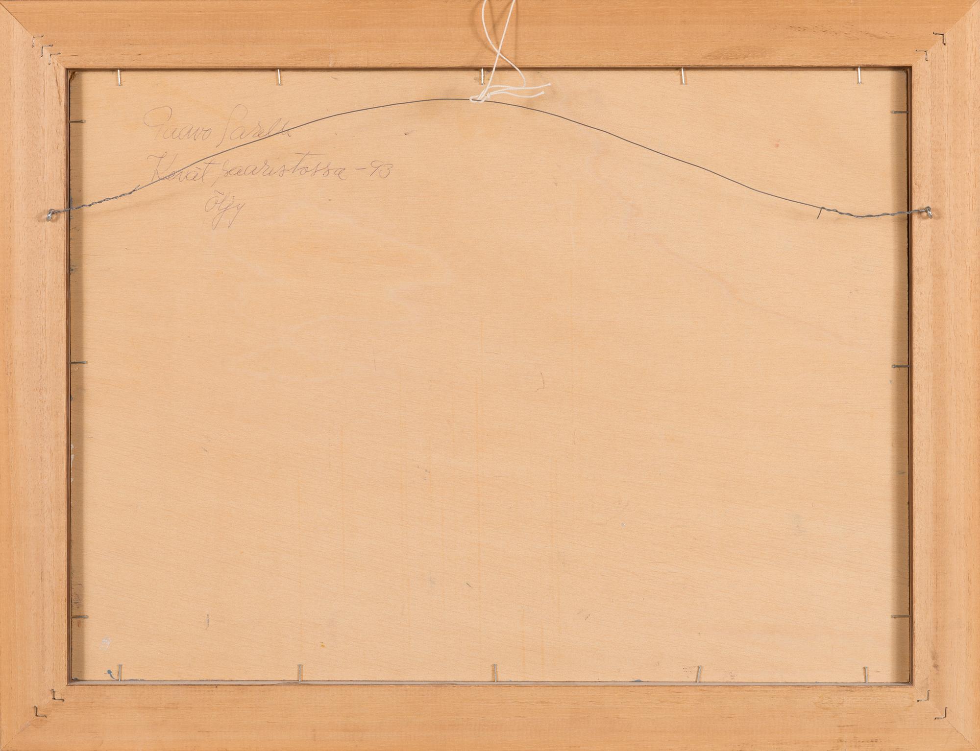 Paavo Sarelli, oil on board, signed and dated -93.