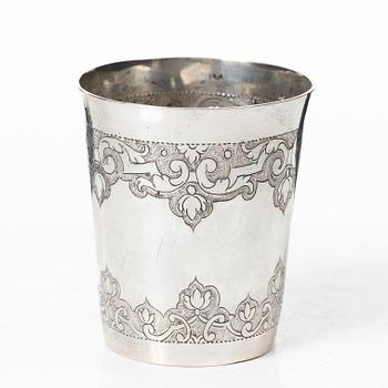 A Baroque silver beaker, first half of the 18th Century.