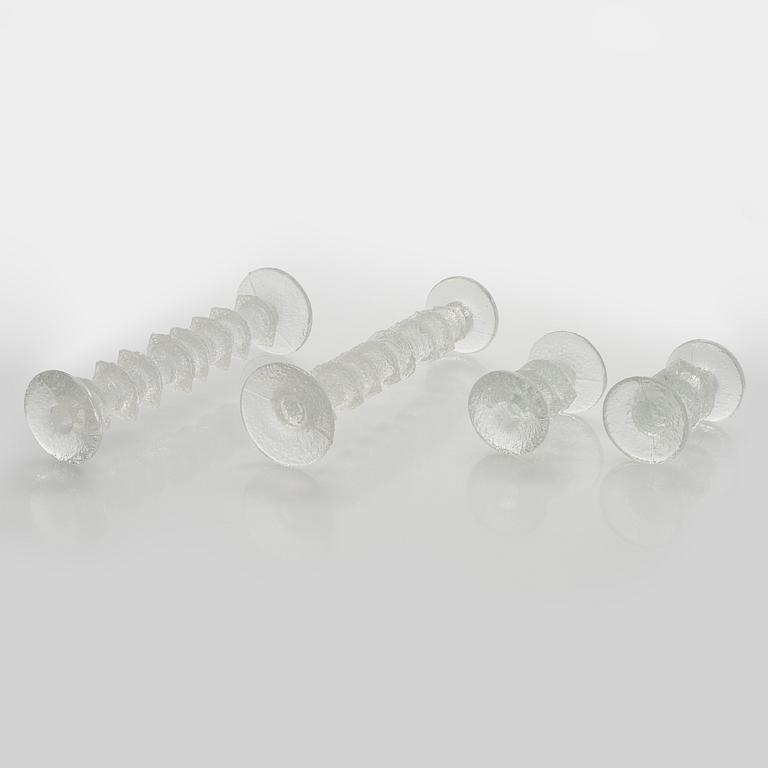 Timo Sarpaneva, ljusstakar, 4 st, "Festivo", Iittala, signerade TS.
