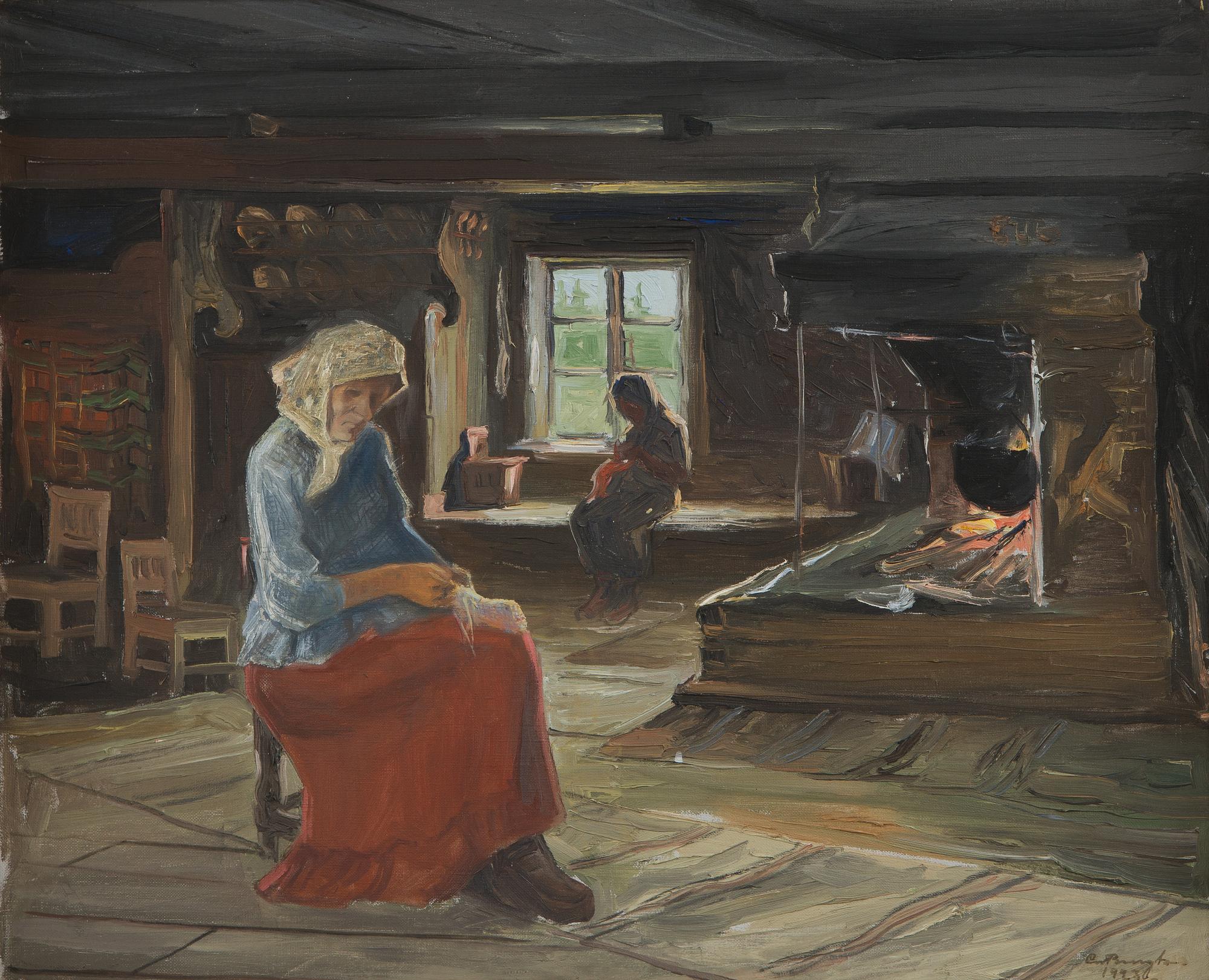 Carl Bengts, Sisäkuva tuvasta.