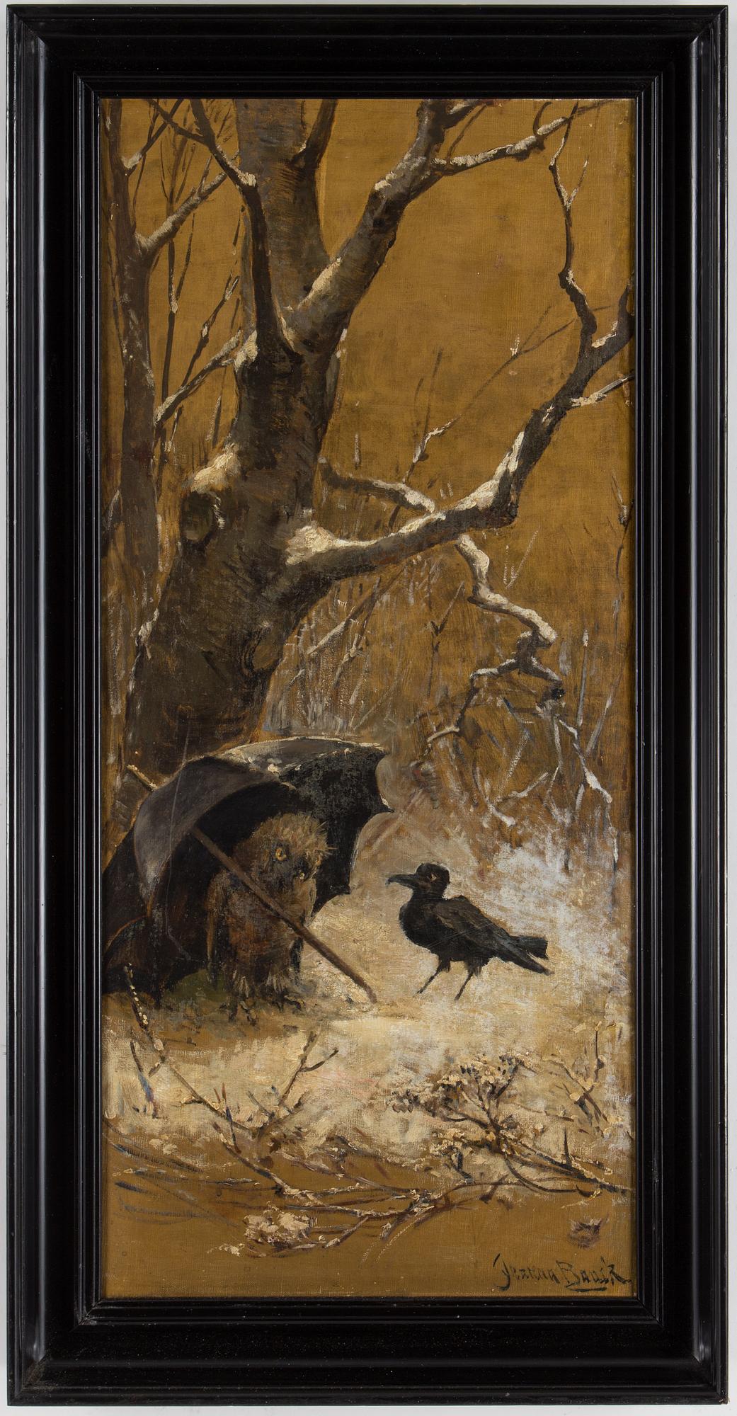 JEANNA MARIA CHARLOTTA BAUCK, a pair of paintings, canvas mounted on panel, signed Jeanna Bauck.