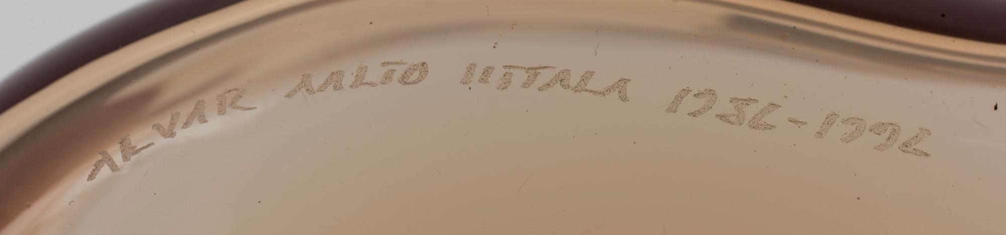 ALVAR AALTO, VAS, glas, "Savoy" 3030, "Jubileumsvas 1996", Iittala, signerad Alvar Aalto 1936-1996.