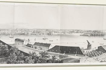Carl-Johan Billmark, "Panorama de Stockholm pris de la Coupole de l'Eglise de Skeppsholmen".