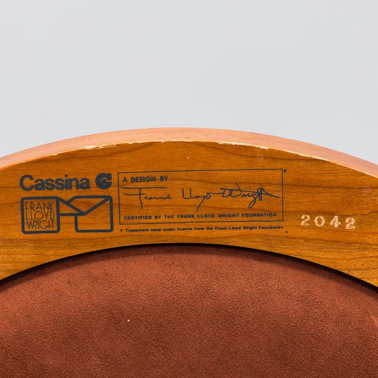 Frank Lloyd Wright, käsinojatuoleja, 4 kpl, mallinumero 606, ”Barrel”, Cassina.