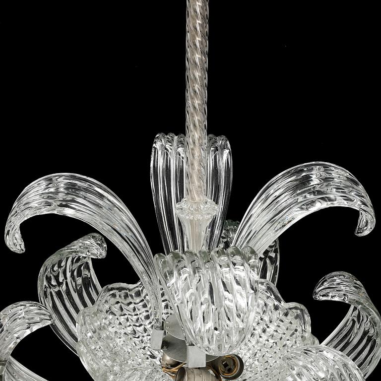 FRITZ KURTZ, a glass ceiling light, Orrefors, 1940's/50's.