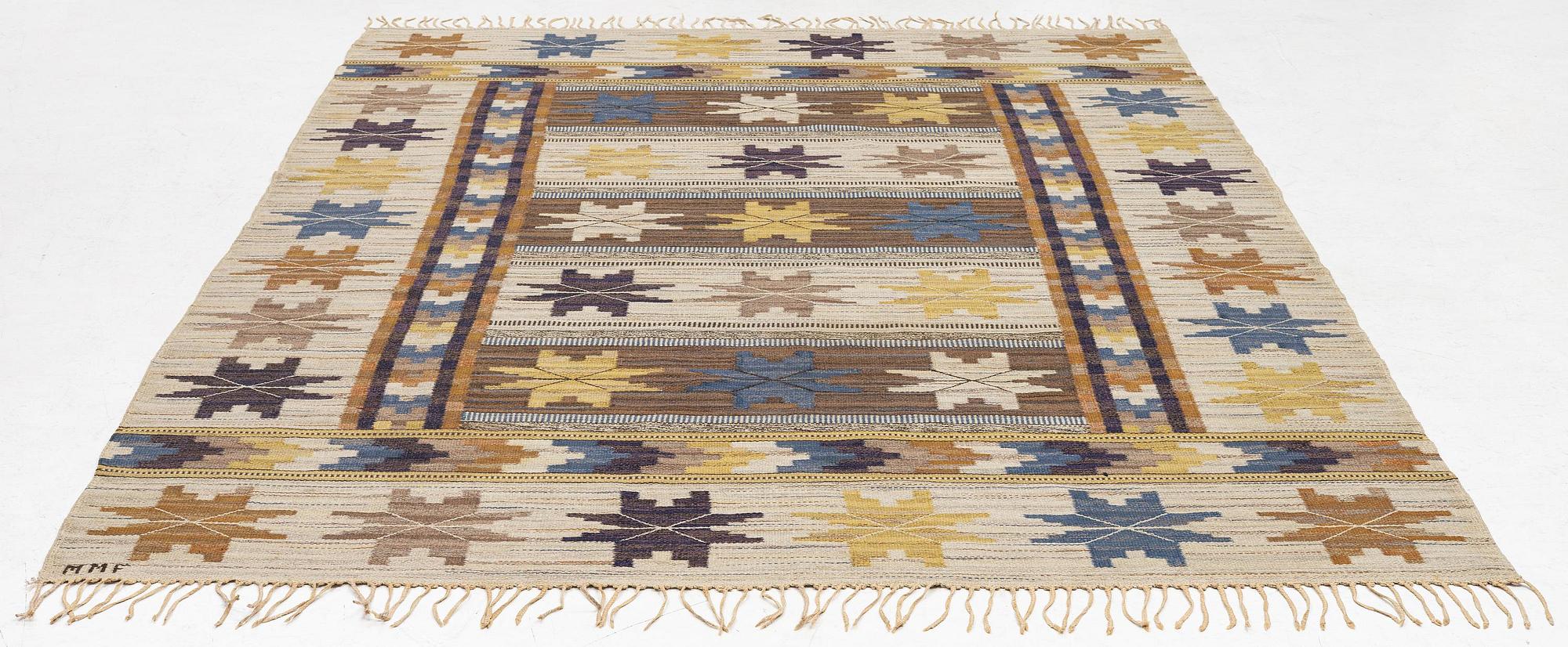Märta Måås-Fjetterström, a carpet, 'Höstmattan', flat weave, c. 310 x 211 cm, signed MMF.