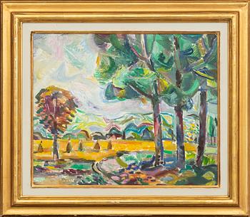 JULES SCHYL, oil on panel signed and dated 1949.