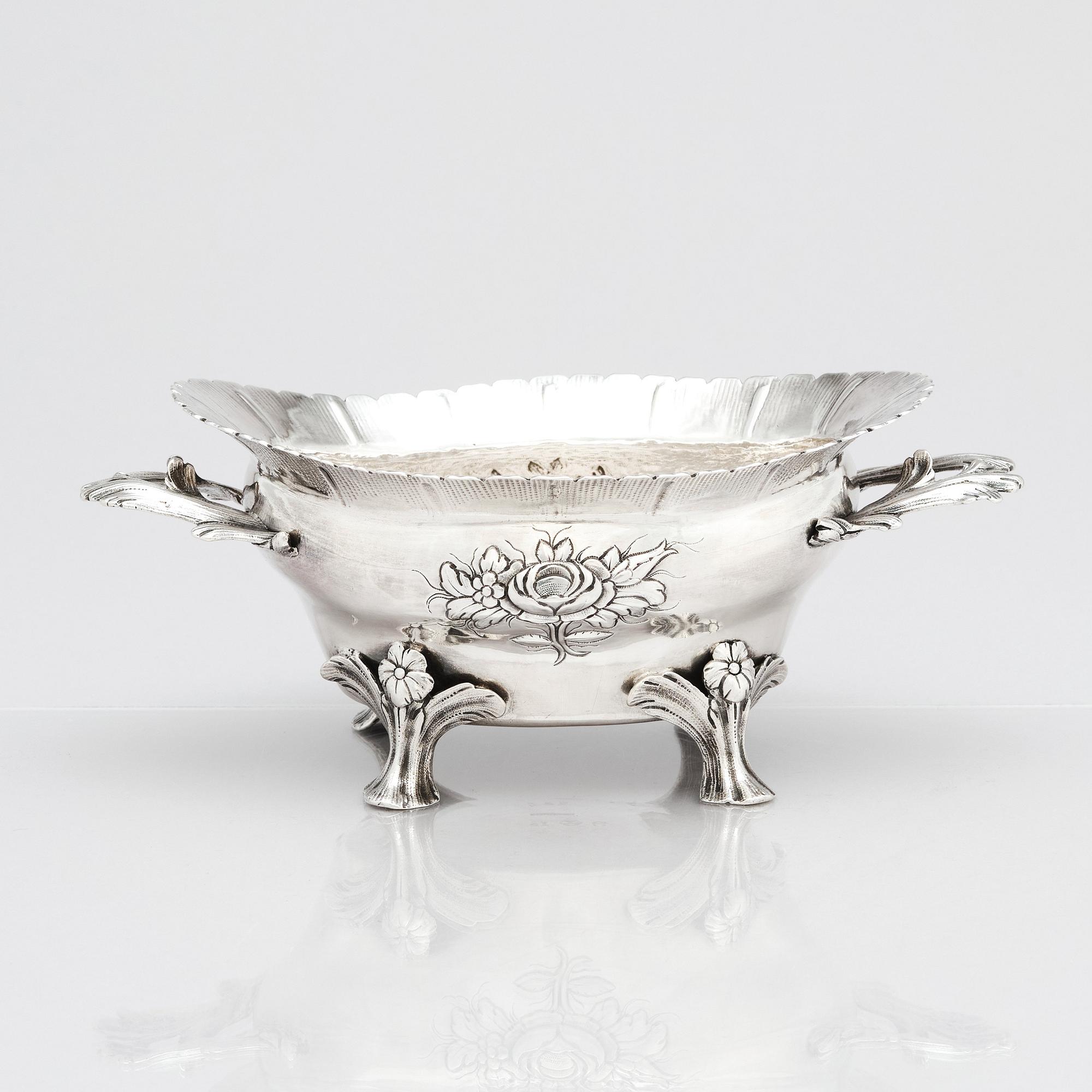 Simson Ryberg, konfektskål, silver, Stockholm 1791.
