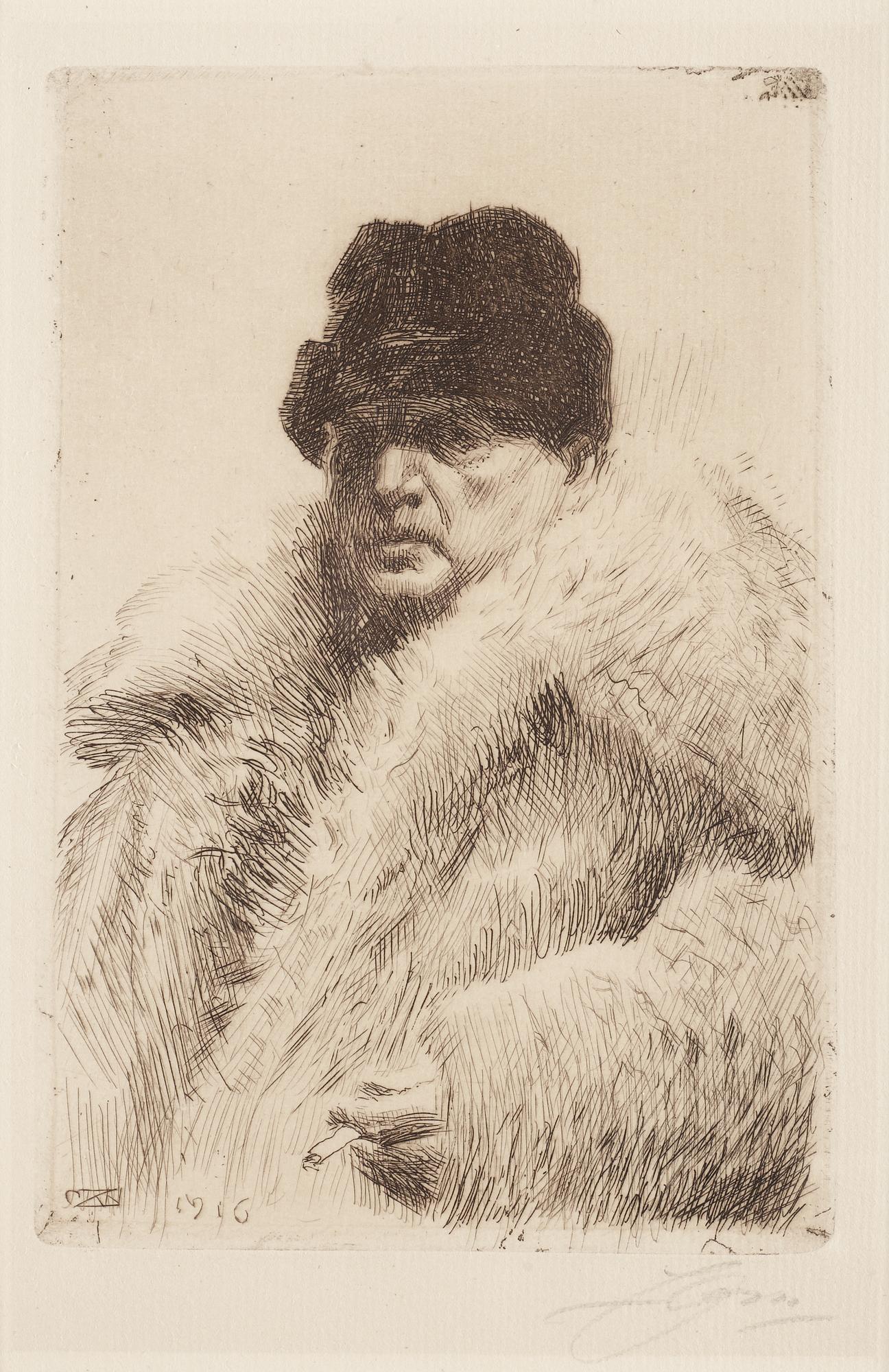 Anders Zorn, "Selfportrait 1916".