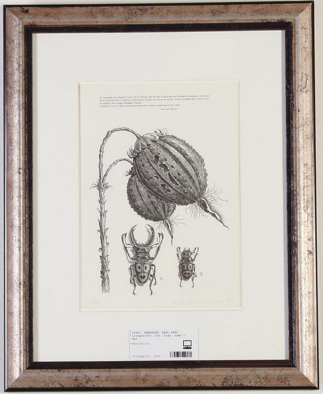 PEHRSON, KARL-AXEL. Litografier, 3st. Sign, numr o dat.