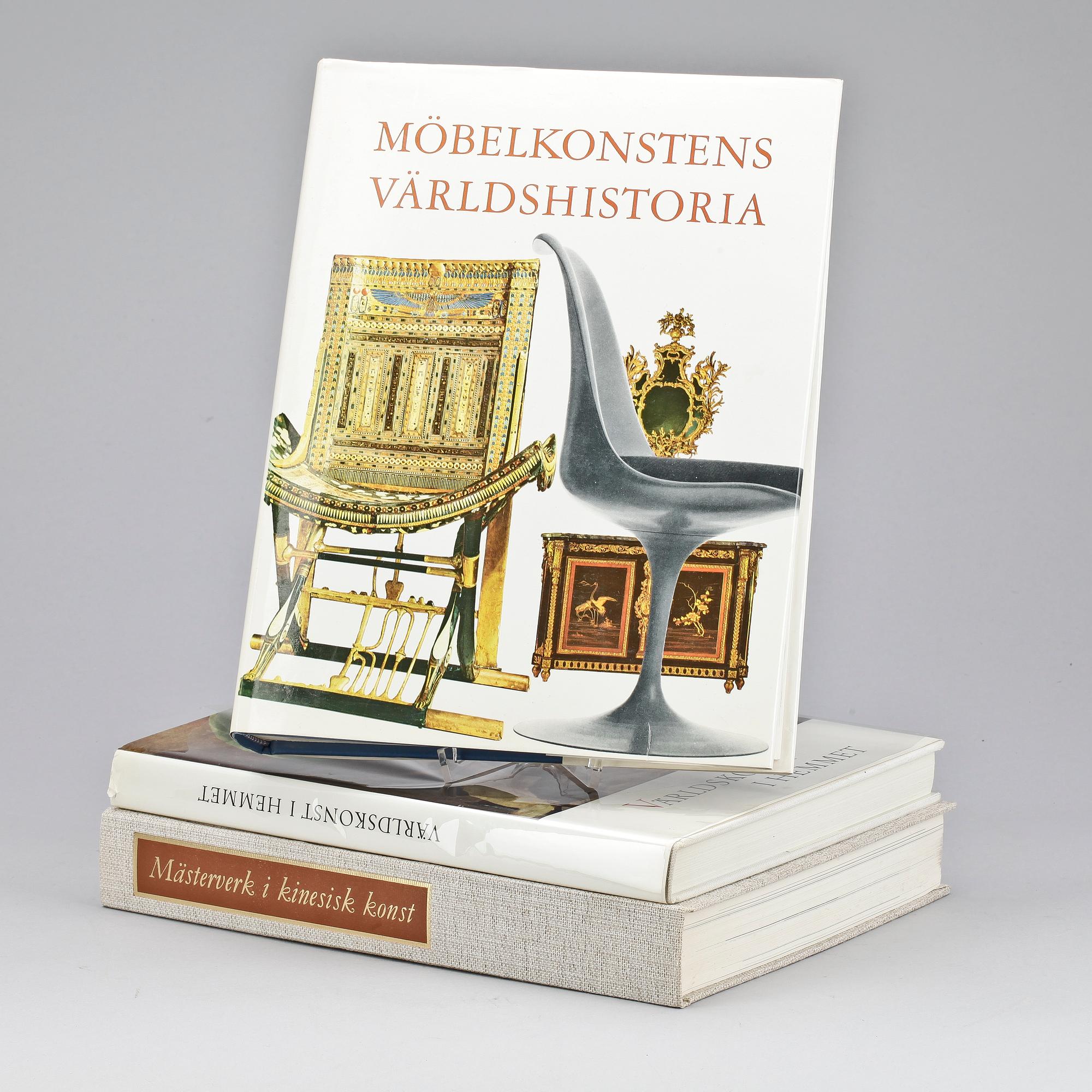 BÖCKER, 3 st, konsthantverk och måleri, bla "Mästerverk i kinesisk konst", 1950-60-tal.