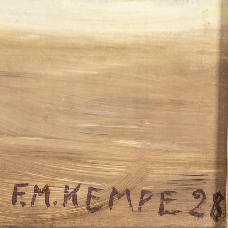 FRANS MICHAEL KEMPE, oil on canvas, signed and dated 28.