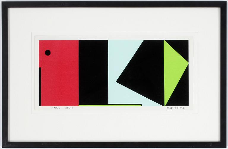 OLLE BAERTLING, färgserigrafi. Signerad och daterad  1952-68. Numrerad 254/300.