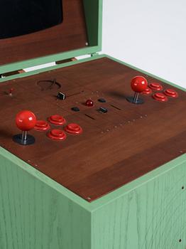 Love Hultén, an arcade video game console, "Pixelkabinett 42", the first pre edition of the ed. 50, executed in his own studio 2015.