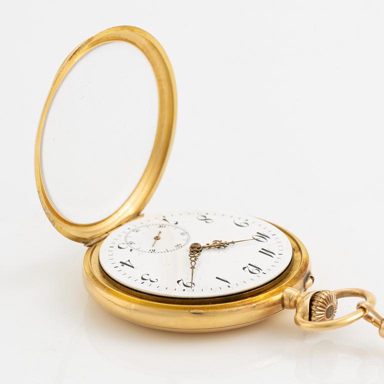 Fickur, 18K guld med kedja, 51 mm.