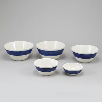 A Hertha Bengtsson 'Koka Blå' part dinner service, Rörstrand, designed 1956 (61 pieces).