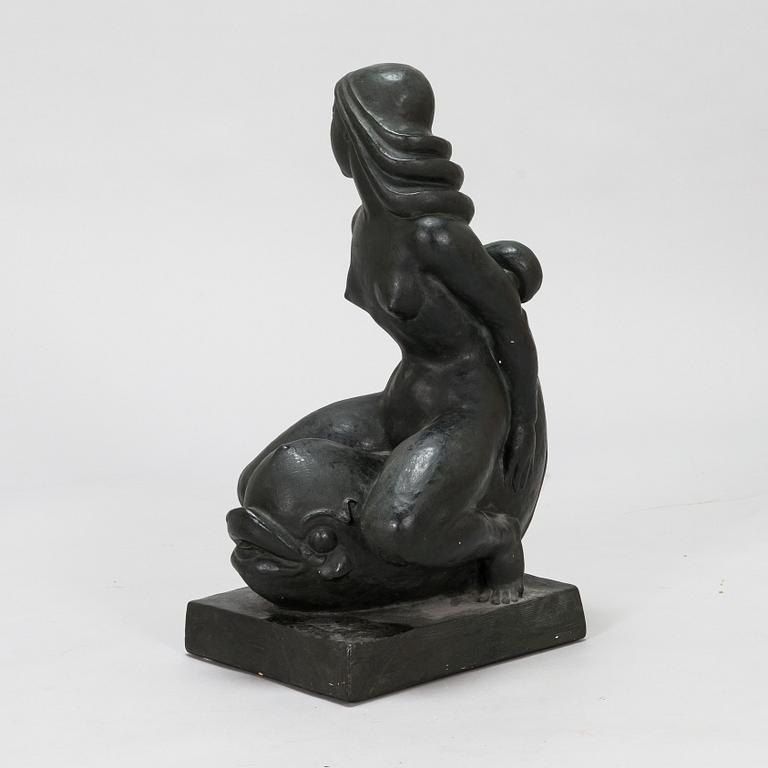 Ivar Johnsson, a painted plaster sculpture, signed.