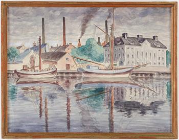 Josef Ekberg · JOSEF EKBERG, akvarell. Monogramsignerad och daterad 28.