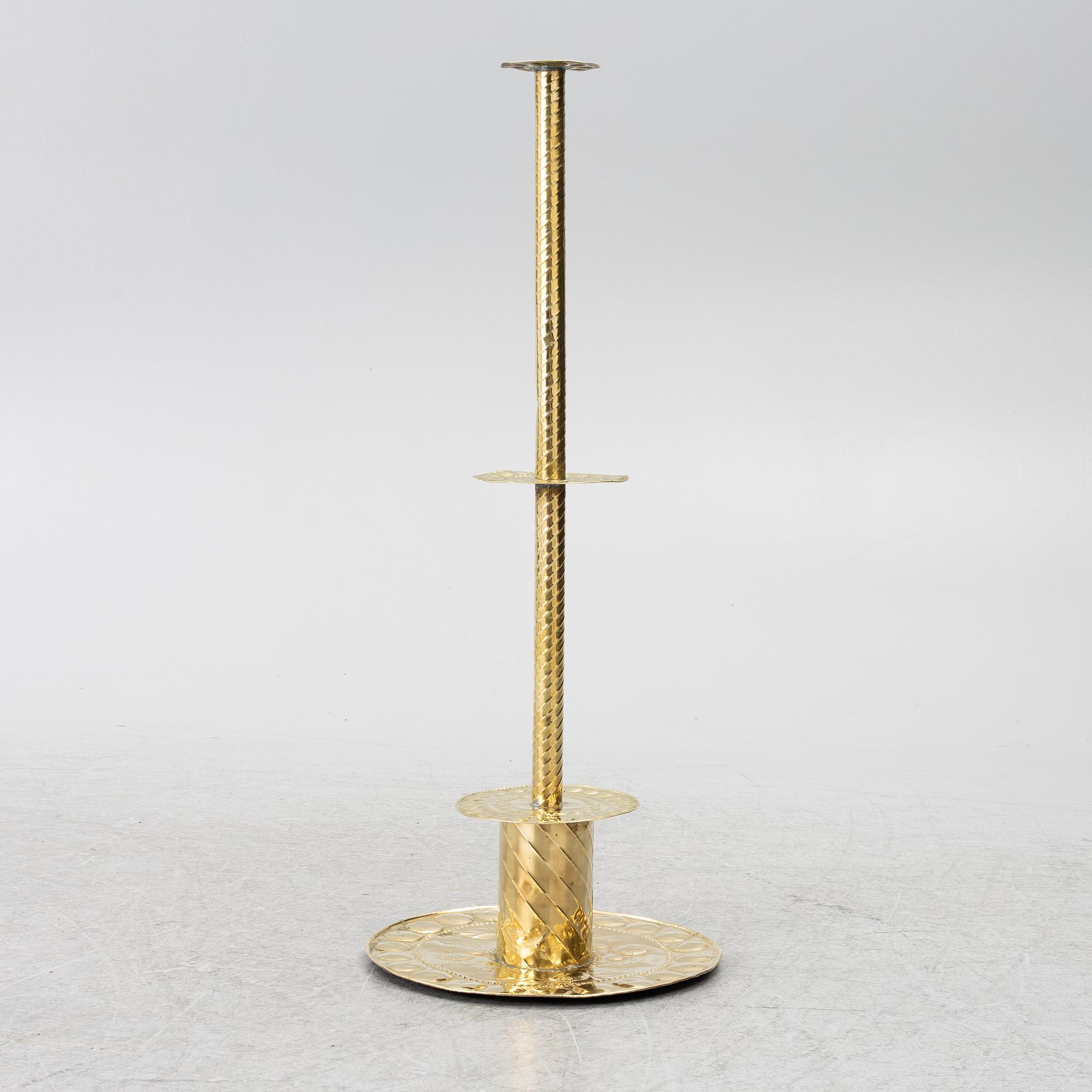 Golvljusstake, barockstil, omkring 1900.