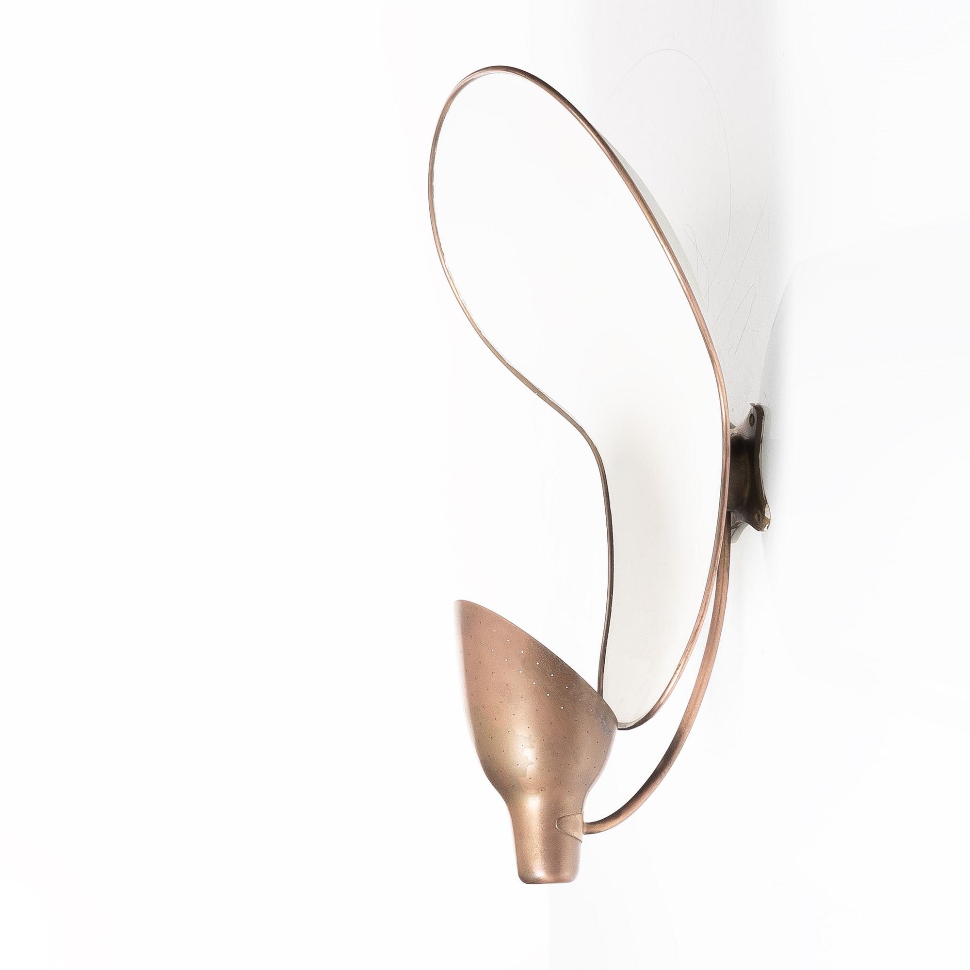 Carl-Axel Acking, wall lamp, model "5017", Bröderna Malmströms Metallvarufabrik, Malmö, 1940s.