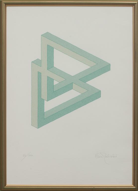 OSCAR REUTERSVÄRD, färglitografi, signerad och numrerad 66/200.