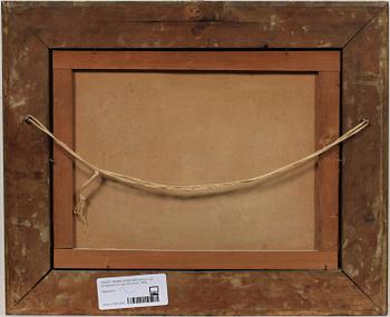 OKÄND KONSTNÄR ett par, olja på pappannå, sign Wilh Holm 1868.