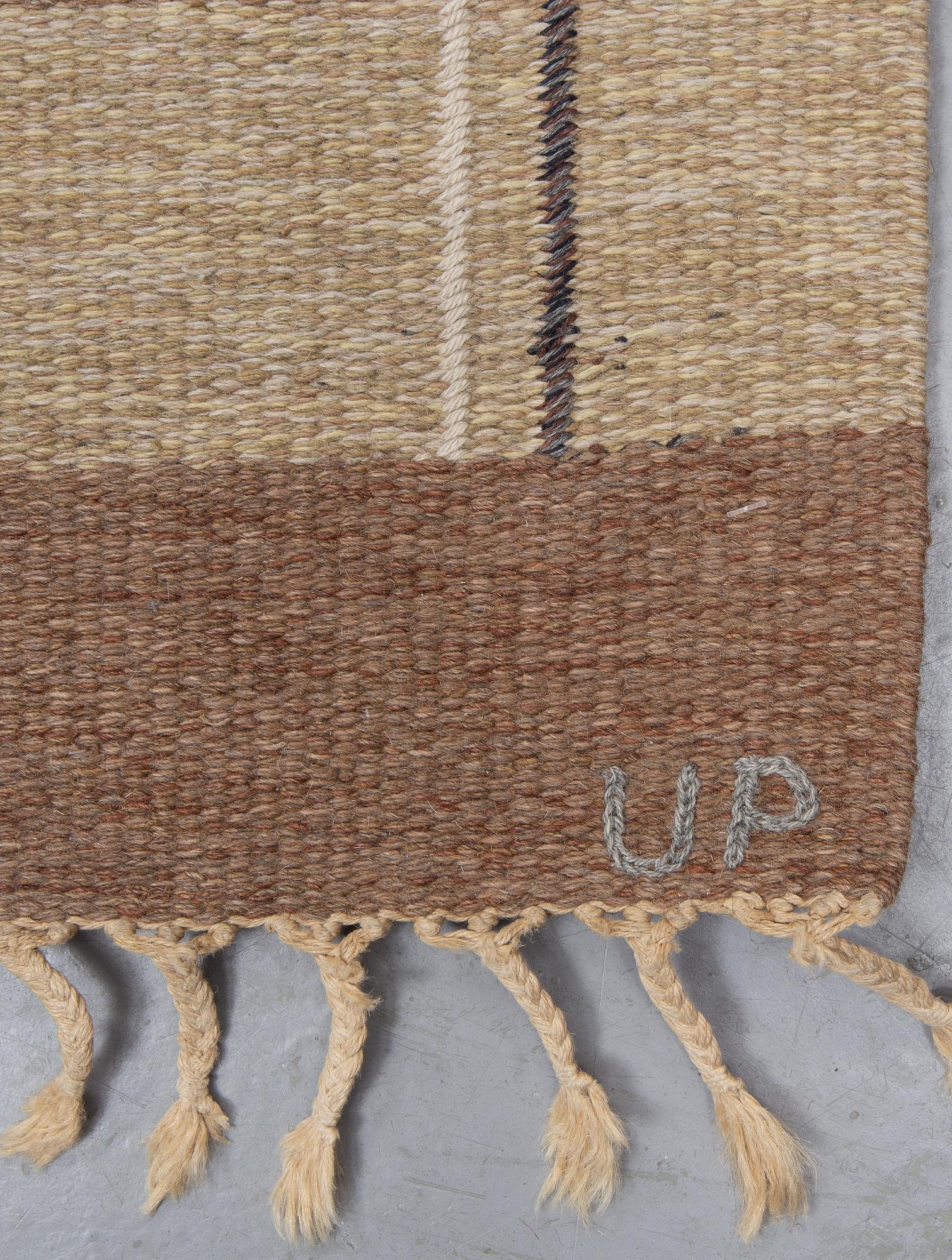 ULLA PARKDAL, A CARPET, flat weave, ca 301,5-302,5 x 201-202 cm, signerad UP.