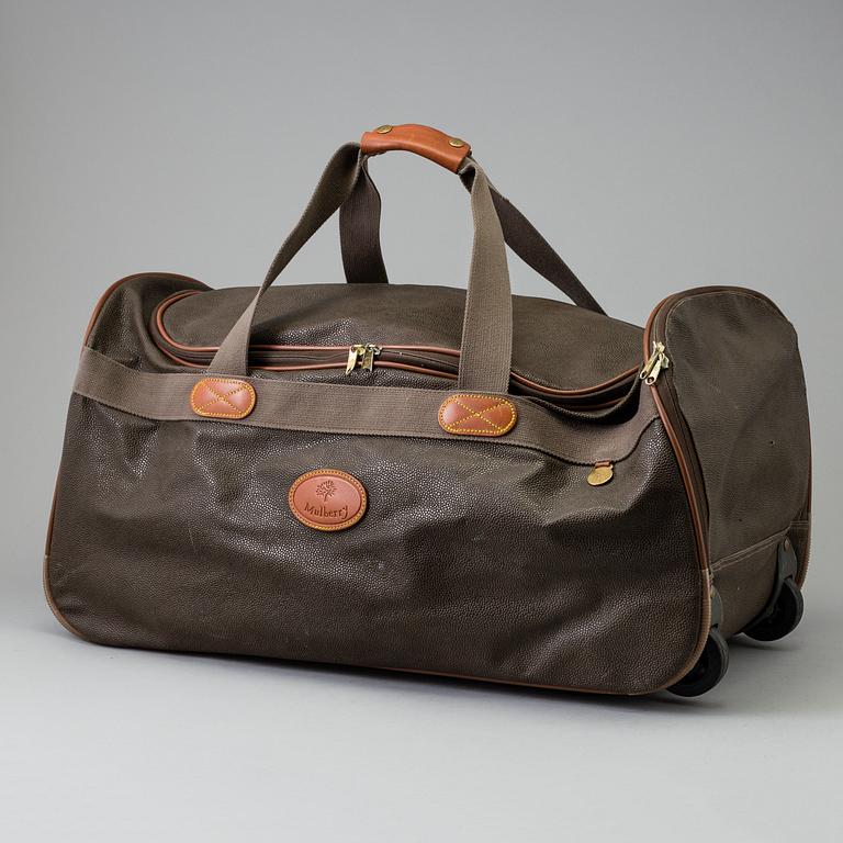 Mulberry Scotchgrain Wheeled Duffle Bag.