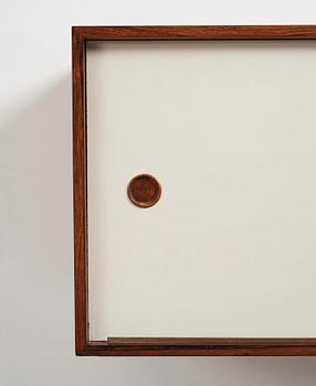 Finn Juhl, a rare wall mounted palisander sideboard, Bovirke, Denmark 1950s.