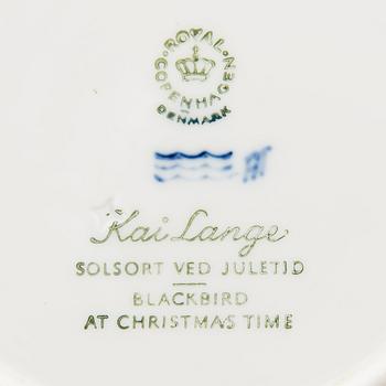 A set of 38 porcelain Christmas plates, Royal Copenhagen, Denmark, 1966 + 1973-2009.