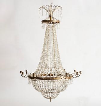Chandelier, Empire style, mid-20th century.
