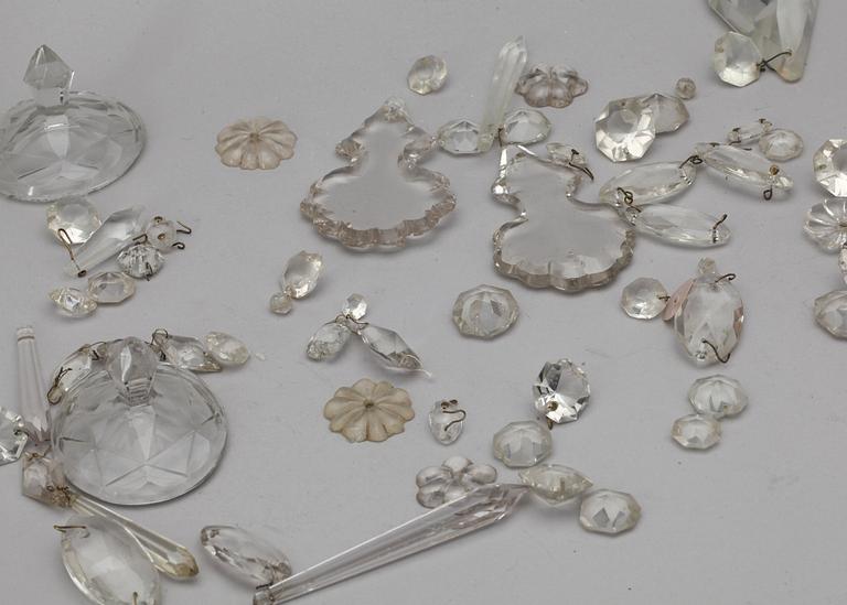 PARTI GLASPROPPAR OCH PRISMOR, 1800/1900-tal.