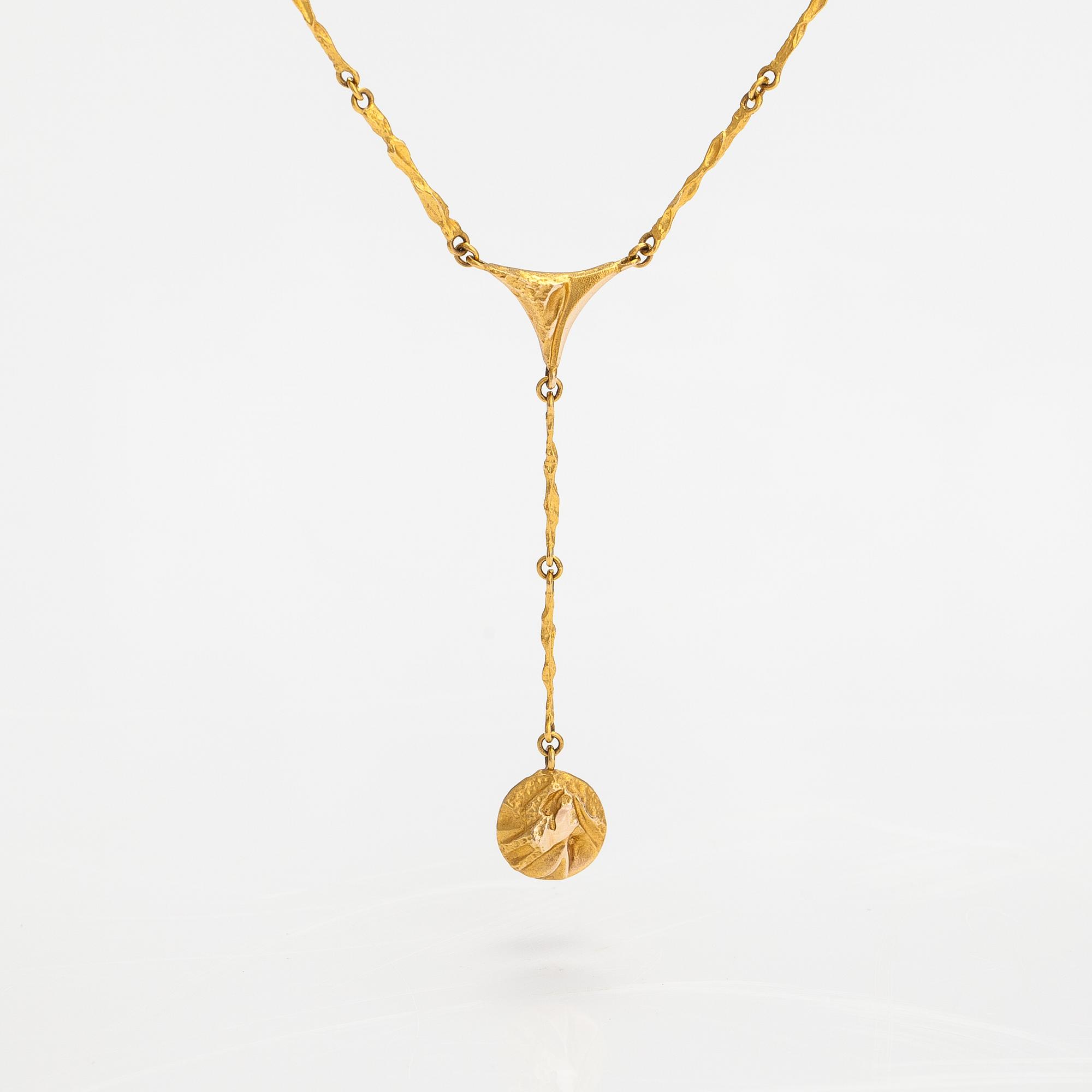 Björn Weckström, A 14K gold necklace "Pendolo". Lapponia 1999.