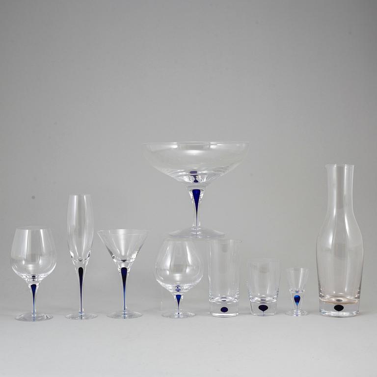 ERIKA LAGERBIELKE, glasservis, 62 delar, "Intermezzo", Orrefors.