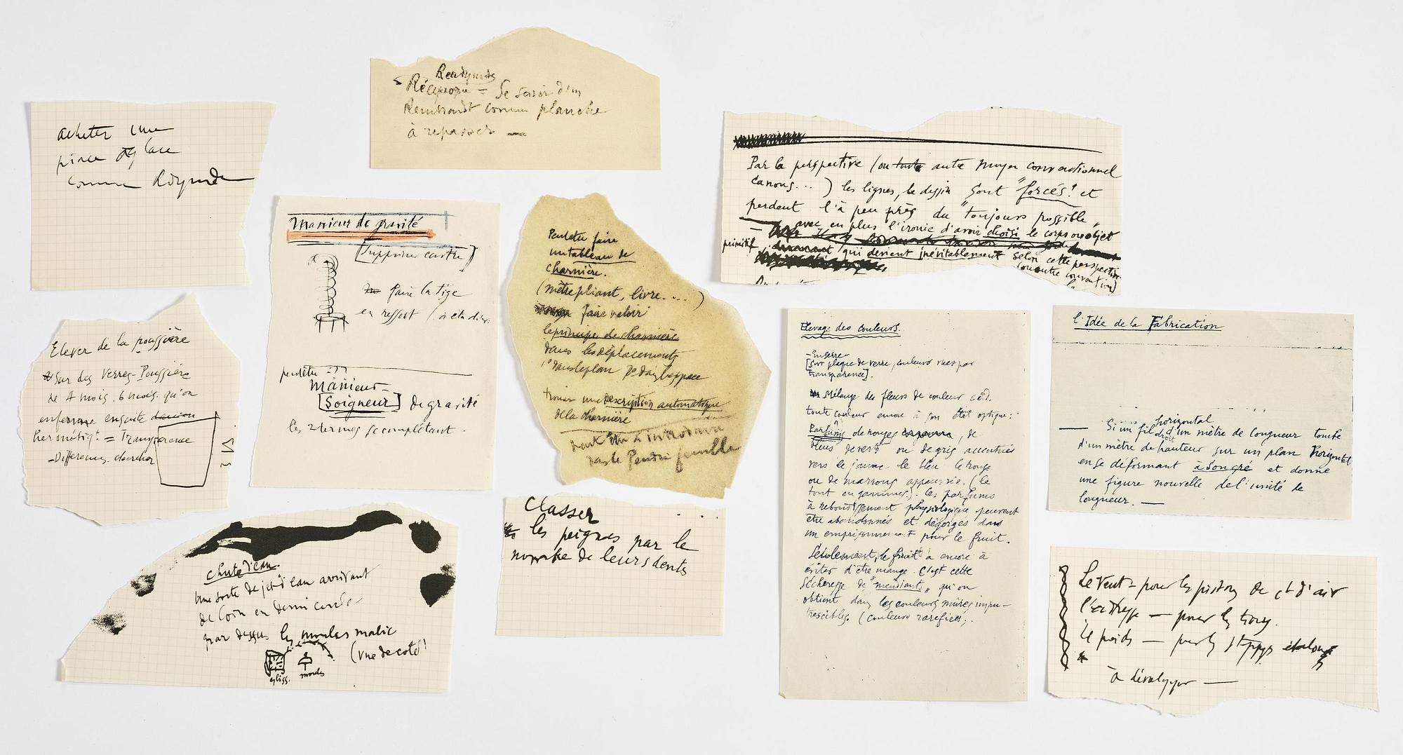 Marcel Duchamp, "Green box".