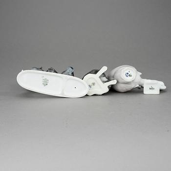 FIGURINER 4 st, porslin. Royal Copenhagen, Bing & Gröndahl, Rosenthal, 1900-tal.