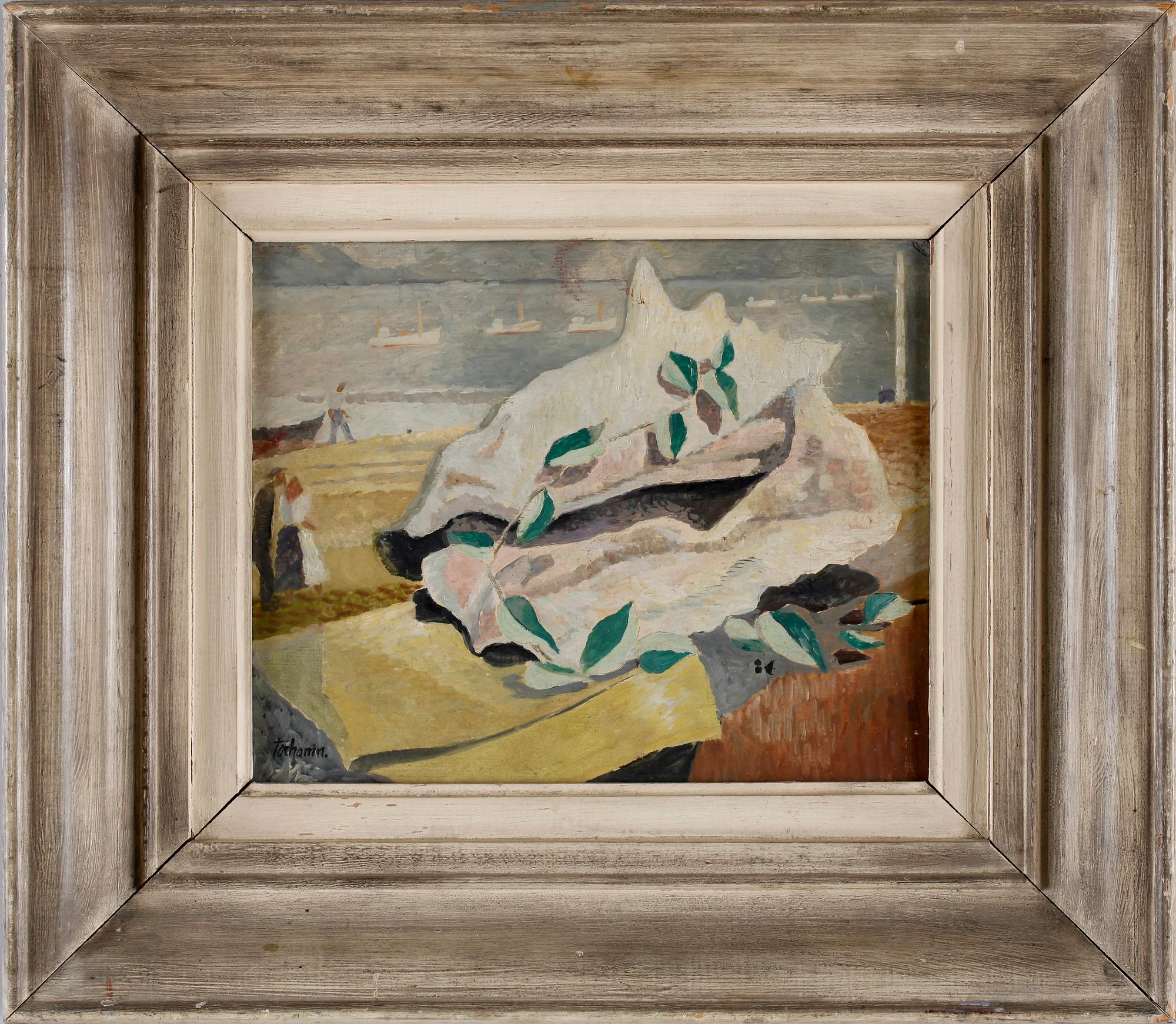 INGEGERD TORHAMN, olja på pannå. Monogramsign samt Torhamn.