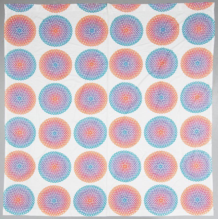 TEXTIL, 4 längder, hopsydda 2+2, bomull, Verner Panton för Mira-X, 1970-tal.