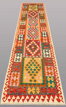 A RUNNER, Kilim, ca 390 x 84 cm.