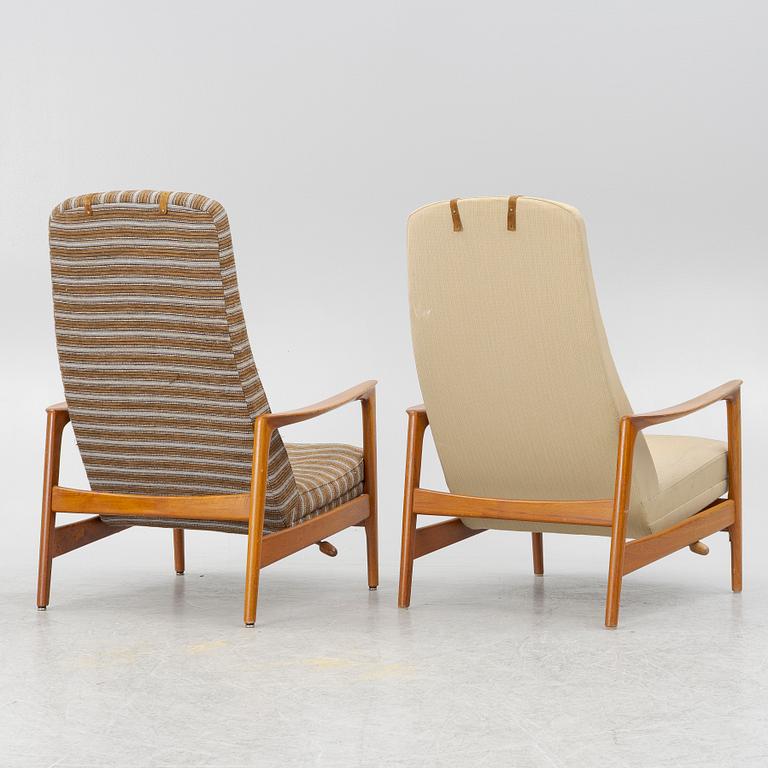 Folke Ohlson, two 'Siesta' armchairs, DUX, 1950s/60s.